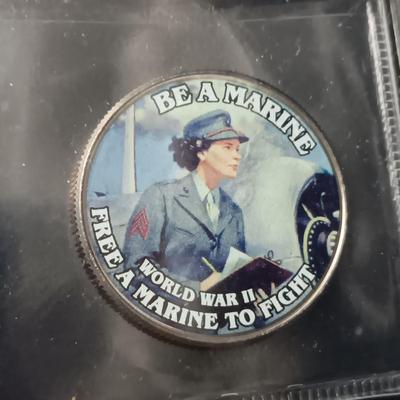 12 WORLD WAR II COLORIZED KENNEDY HALF DOLLARS