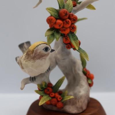 CYBIS Kinglets on Pyracantha Porcelain Figurine