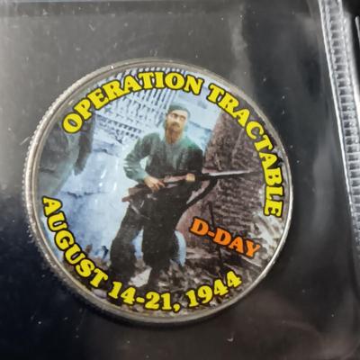 12 WORLD WAR II COLORIZED KENNEDY HALF DOLLARS