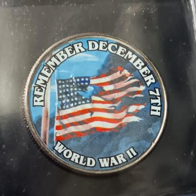 12 WORLD WAR II COLORIZED KENNEDY HALF DOLLARS