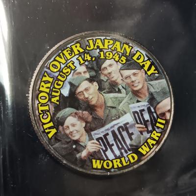 12 WORLD WAR II COLORIZED KENNEDY HALF DOLLARS