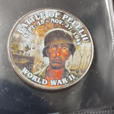 12 WORLD WAR II COLORIZED KENNEDY HALF DOLLARS