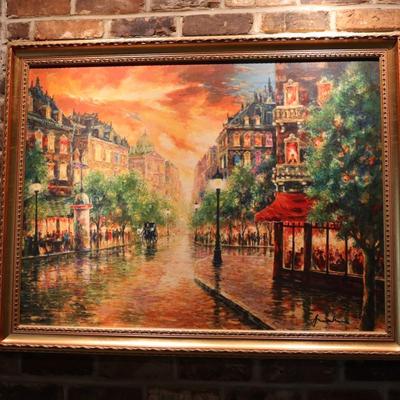 Americo Makk "Lady in Window" Framed