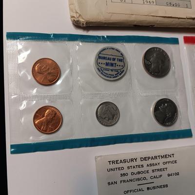 1969 PA AND DENVER MINT PROOF SETS