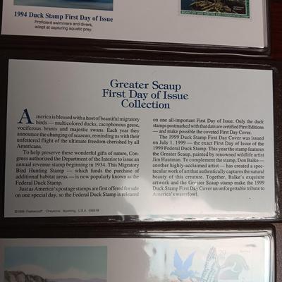 THE US DUCK STAMPS FIRST DAY OF ISSUE
