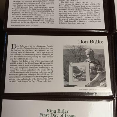 THE US DUCK STAMPS FIRST DAY OF ISSUE
