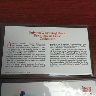 THE US DUCK STAMPS FIRST DAY OF ISSUE