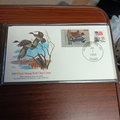 THE US DUCK STAMPS FIRST DAY OF ISSUE