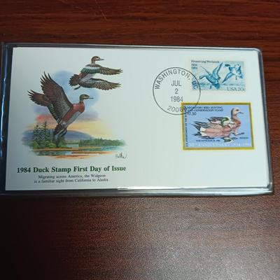 THE US DUCK STAMPS FIRST DAY OF ISSUE