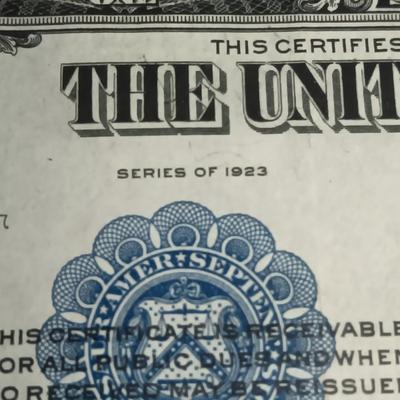 1923 SERIES $1 SILVER CERTIFICATE NOTE