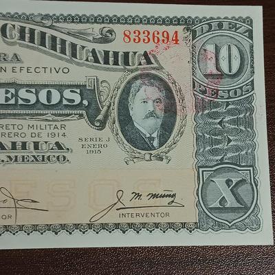1915 SERIES J MEXICAN REVOLUTION