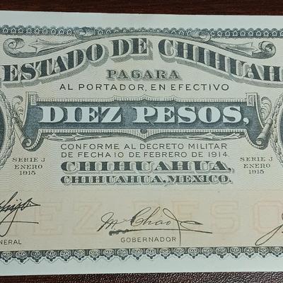 1915 SERIES J MEXICAN REVOLUTION
