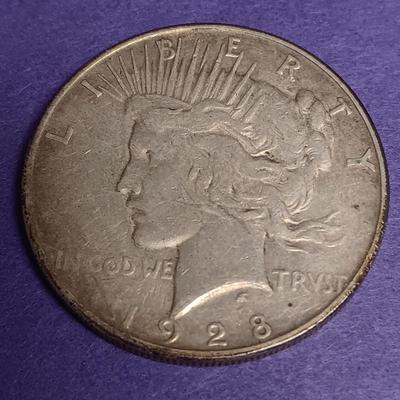 1927 & 1928 PEACE SILVER DOLLARS