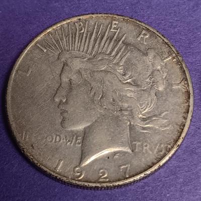 1927 & 1928 PEACE SILVER DOLLARS