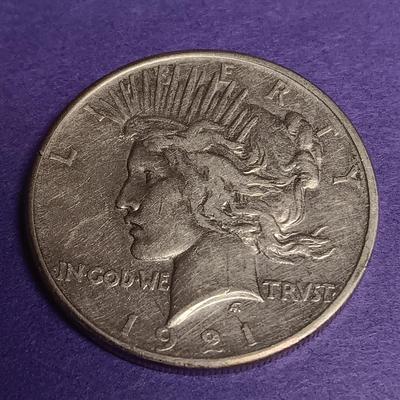 1921 PEACE SILVER DOLLAR