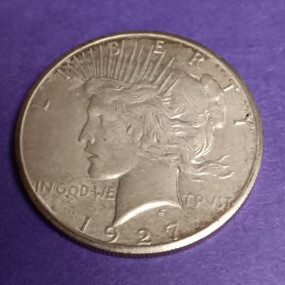 1927 PEACE SILVER DOLLAR