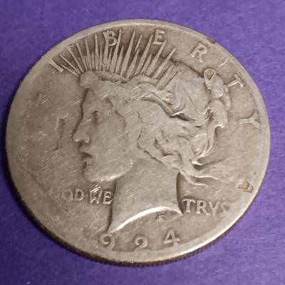 1922 & 1924 PEACE SILVER DOLLARS