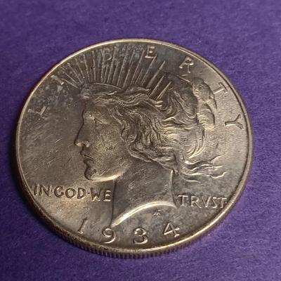 1934 PEACE SILVER DOLLAR