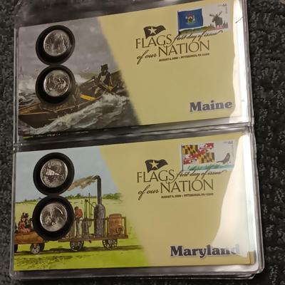 FLAGS OF OUR NATION UNC STATE QUARTERS