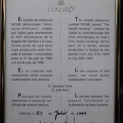 Lladro "The Apollo Landing" with Certificate of Authenticity