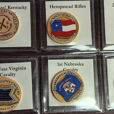 BATTLE FLAGS OF THE CIVIL WAR COLORIZED KENNEDY HALF DOLLARS