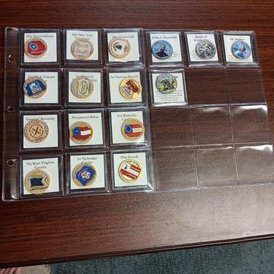 BATTLE FLAGS OF THE CIVIL WAR COLORIZED KENNEDY HALF DOLLARS