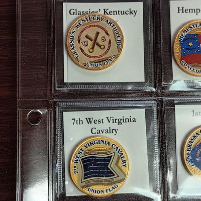 BATTLE FLAGS OF THE CIVIL WAR COLORIZED KENNEDY HALF DOLLARS