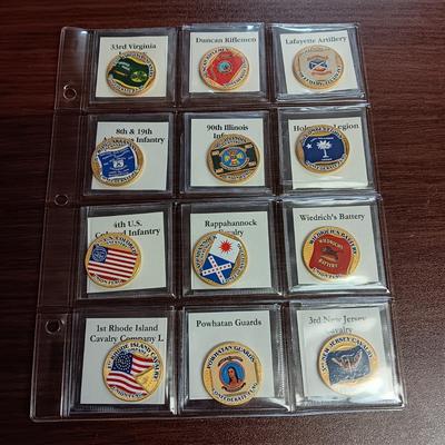 BATTLE FLAGS OF THE CIVIL WAR COLORIZED KENNEDY HALF DOLLARS
