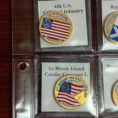 BATTLE FLAGS OF THE CIVIL WAR COLORIZED KENNEDY HALF DOLLARS