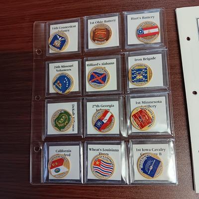 BATTLE FLAGS OF THE CIVIL WAR COLORIZED KENNEDY HALF DOLLARS