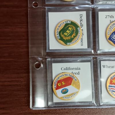 BATTLE FLAGS OF THE CIVIL WAR COLORIZED KENNEDY HALF DOLLARS