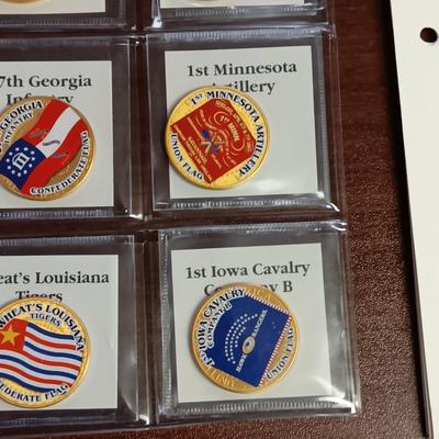 BATTLE FLAGS OF THE CIVIL WAR COLORIZED KENNEDY HALF DOLLARS