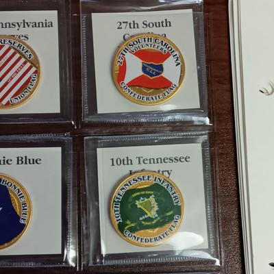 BATTLE FLAGS OF THE CIVIL WAR COLORIZED KENNEDY HALF DOLLARS