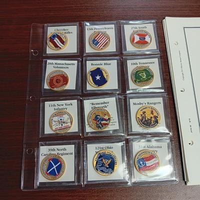 BATTLE FLAGS OF THE CIVIL WAR COLORIZED KENNEDY HALF DOLLARS