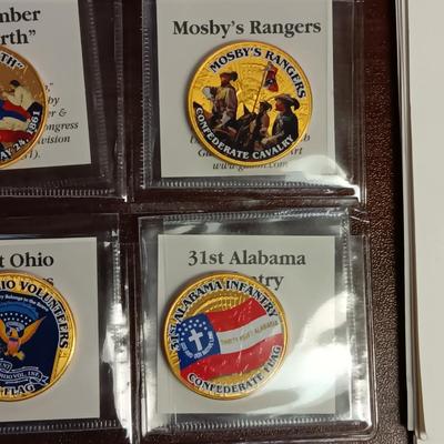 BATTLE FLAGS OF THE CIVIL WAR COLORIZED KENNEDY HALF DOLLARS