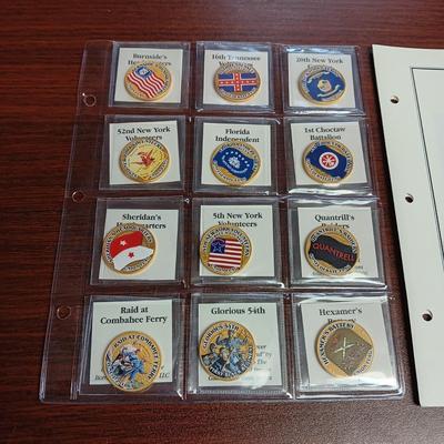 BATTLE FLAGS OF THE CIVIL WAR COLORIZED KENNEDY HALF DOLLARS