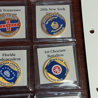 BATTLE FLAGS OF THE CIVIL WAR COLORIZED KENNEDY HALF DOLLARS