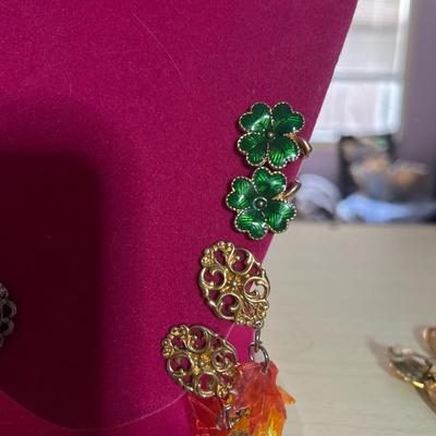 Random clip on earrings