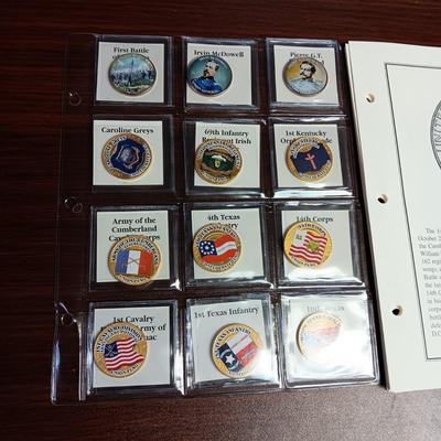 BATTLE FLAGS OF THE CIVIL WAR COLORIZED KENNEDY HALF DOLLARS
