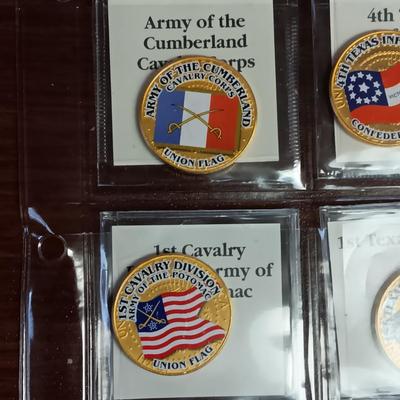BATTLE FLAGS OF THE CIVIL WAR COLORIZED KENNEDY HALF DOLLARS