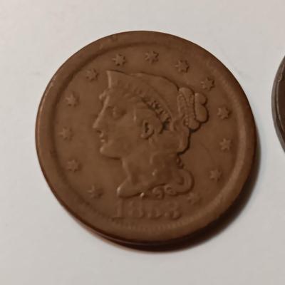 1853 & 1845 LARGE CENTS