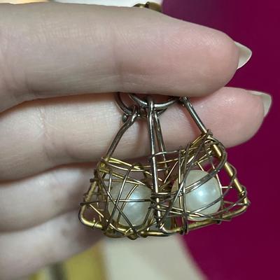 Clip on pearl earrings