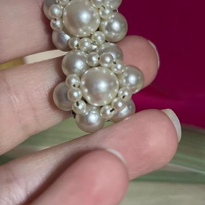 Clip on pearl earrings