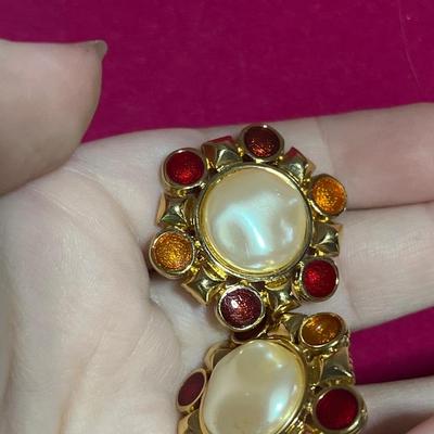 Gold toned clip on earrings