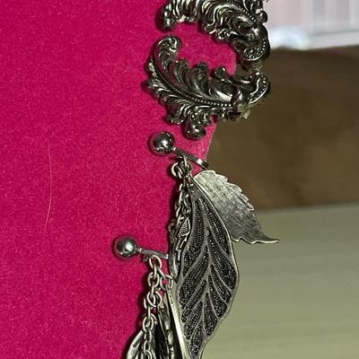 Silver toned clip on earrings