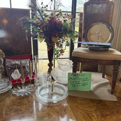Lot 13: Gorgeous Dining table with Chair, Art & More