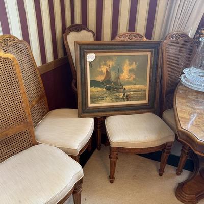 Lot 13: Gorgeous Dining table with Chair, Art & More