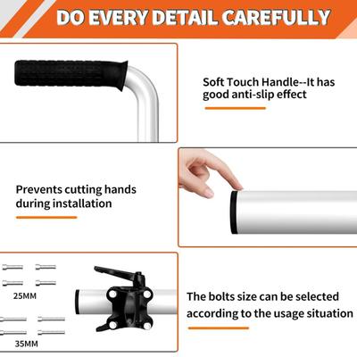 Upgraded Ergonomic Trimmer Grip, String Trimmer Handle, Stainless Steel Weed Eater Handle for Yard Trimming, Lawn Care