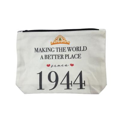 Making The World a Better Place Since 1944 Makeup Bag w/Zip Top, Birthday Gifts for Queen Grandma, Mother, Mother-in-Law