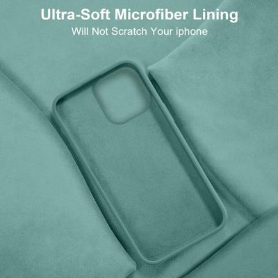 iPhone 14 Pro Case 6.1", Pine Green Upgraded Thickened Liquid Silicone, Soft Anti-Scratch Microfiber Lining, Shockproof Full Body...